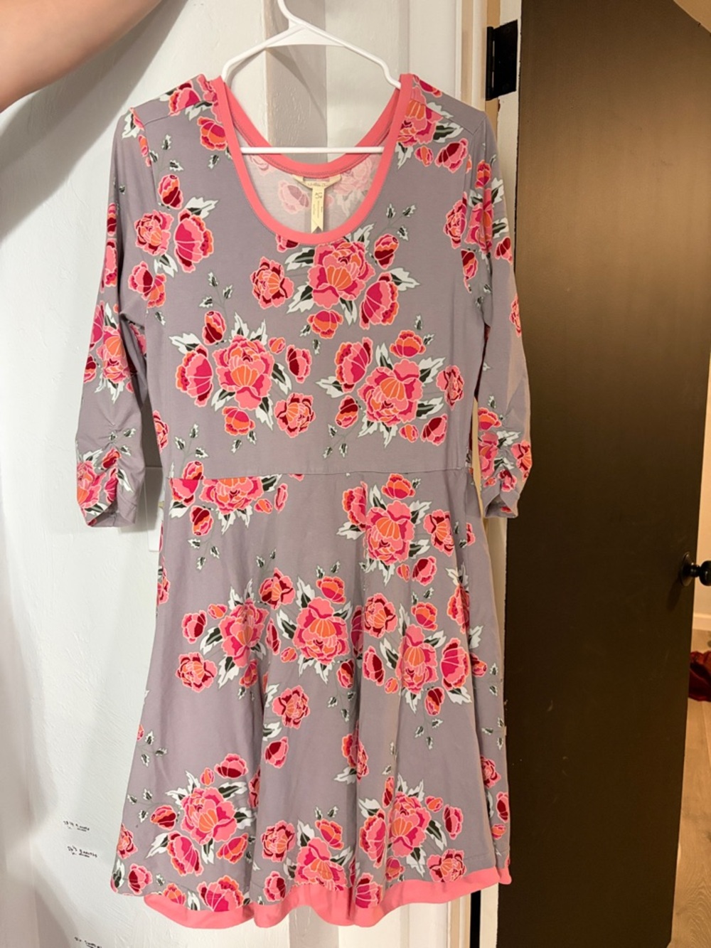 Matilda Jane Pink-Trim Floral Tee Dress